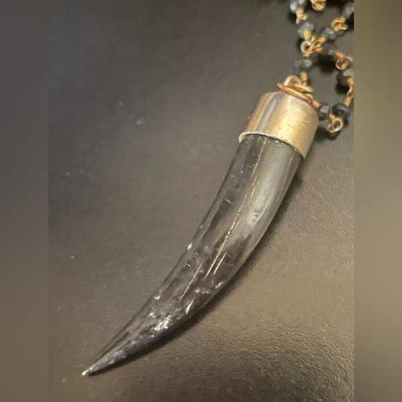 Liz Legg Bead and Horn Gold Necklace - Picture 7 of 11